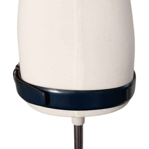 Boconi Leather Dress Belt Men's Size 36 Navy Blue Made In Nashville TN USA - Picture 9 of 15